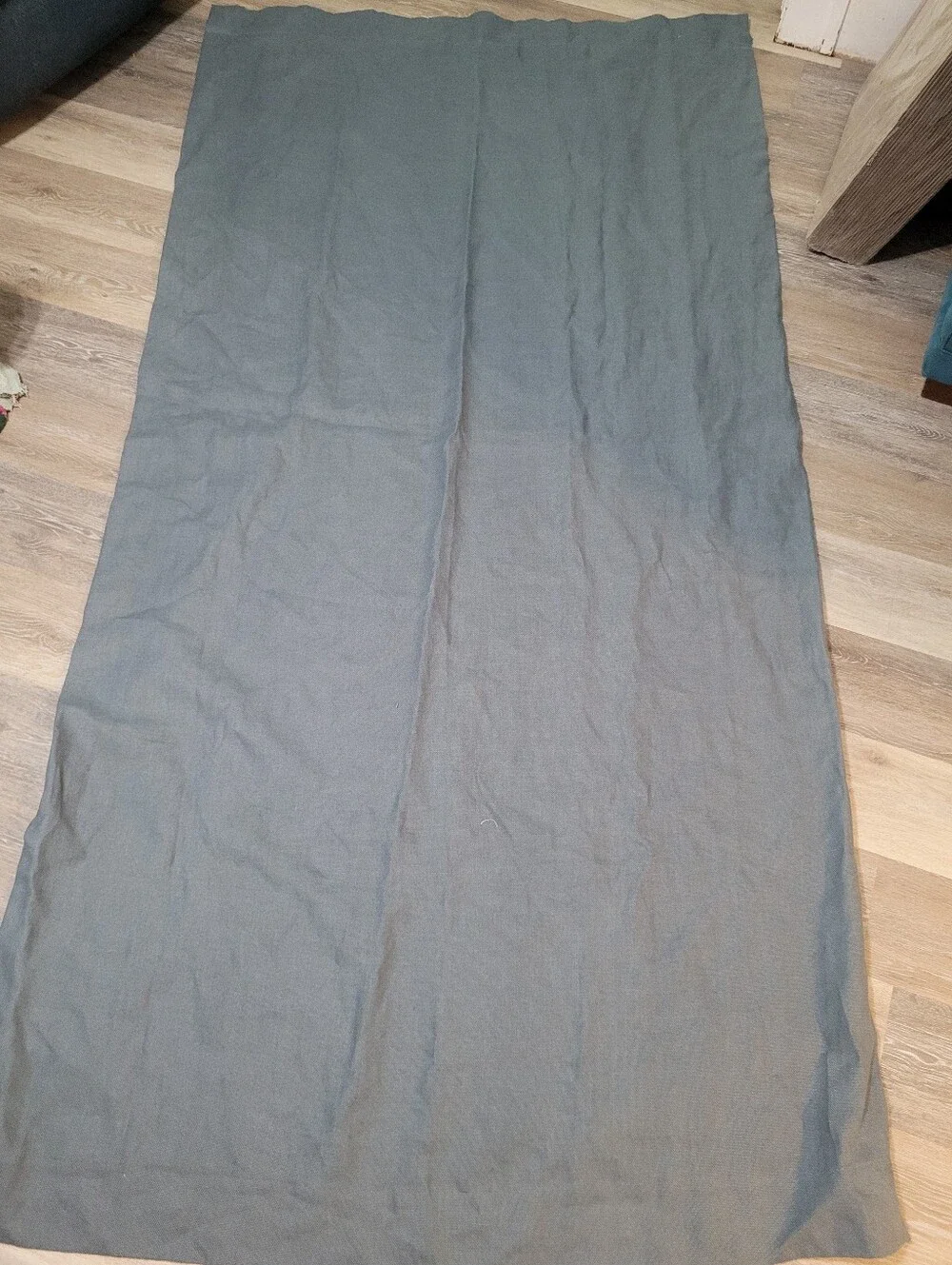 Restoration Hardware Belgian Linen Drapery  Pannels French Blue 50x96 Rod Pocket